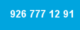 926 777 12 91 926 777 12 91